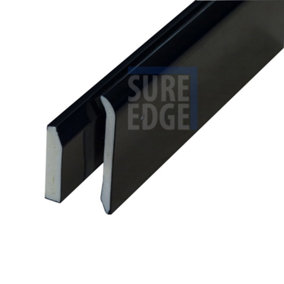 Rubber Roofing/Flat Roofing Trim - Sure Edge Drip Trim for Flat Roofs, 2.5m Black x2 Bundle