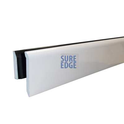 Rubber Roofing/Flat Roofing Trim - Sure Edge Drip Trim for Flat Roofs, 2.5m White x2 Bundle