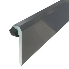 Rubber Roofing/Flat Roofing Trim - Sure Edge Kerb Trim for Flat Roofs, 2.5m Anthracite Grey x2 Bundle