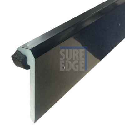 Rubber Roofing/Flat Roofing Trim - Sure Edge Kerb Trim for Flat Roofs, 2.5m Black x2 Bundle