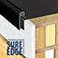 Rubber Roofing/Flat Roofing Trim - Sure Edge Kerb Trim for Flat Roofs, 2.5m Black x2 Bundle