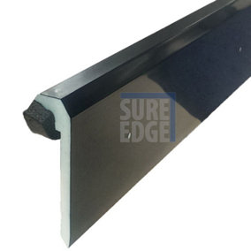 Rubber Roofing/Flat Roofing Trim - Sure Edge Kerb Trim for Flat Roofs, 2.5m Black x3 Bundle