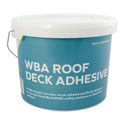 Rubber Roofing Water Based Deck Adhesive ClassicBond 15 Litre DIY
