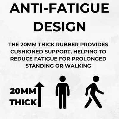 Rubber Safety Stair Tread Mat - Heavy Duty - Non-Slip - 75 cm x 25 cm - 20 mm Thick - 6