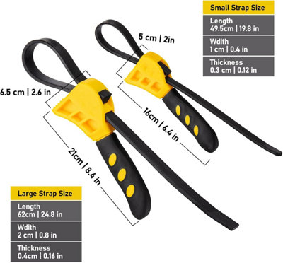 Taxutor 9 Inch Ulti-Purpose Adjustable Belt Strap Wrench Plubing