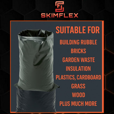 Rubble Sacks Heavy Duty Large 240L Extra Strong Builders Bags 100kg ...