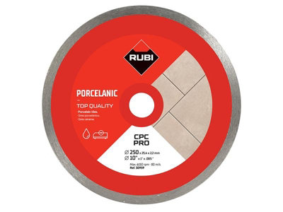 RUBI 30959 CPC250 PRO CONTINUOUS RIM DIAMOND BLADE 250MM RUB30959