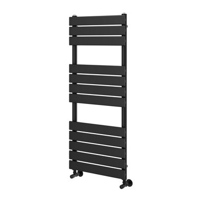 Ruby Black Heated Towel Rail - 1200x500mm