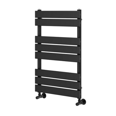 Ruby Black Heated Towel Rail - 800x500mm