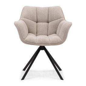 Ruby Dining Chair - Swivel - L60 x W67 x H80 cm - Cream