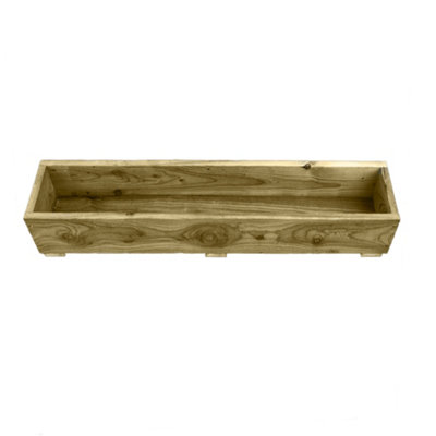 Ruby Handmade Rustic Wooden Planter Sawn Timber Garden Plant Box 1.5m ...