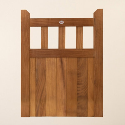 Ruby Iroko Cottage Mortise & Tenon Side Gate Durable Wooden Garden Entry
