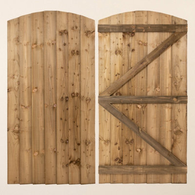 Ruby Ready Curved Featheredge Garden Gate - 1.8m H x 0.9m W