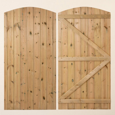 Ruby Ready Curved T&G Garden Gate - 1.8m H x 0.9m W