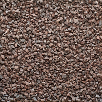Ruby Red Bulk Bag 850 kg Chippings - 14-20 mm Red Granite Type Stone - L10 x W10 x H8 cm - 3