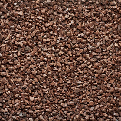 Ruby Red Bulk Bag 850 kg Chippings - 14-20 mm Red Granite Type Stone - L10 x W10 x H8 cm - 5
