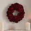 Ruby Red Spring Summer All Year Front Door Decoration Wreath 30cm