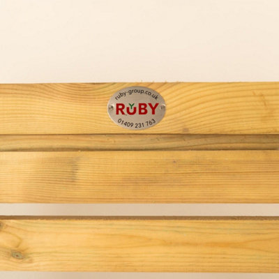 Ruby Redwood Slatted Gate Ruby Single Modern Pressure Treated Wooden ...