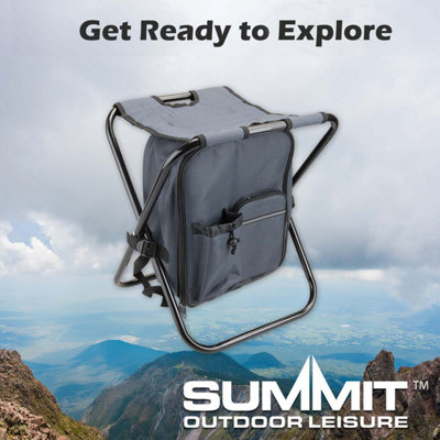 Rucksack Cooler Stool 20 Litres Max Load 110Kg Grey
