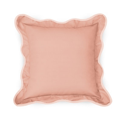 Rucomfy Beanbags Rucomfy Indoor Or Outdoor Adults Water Resistant Giant Scalloped Squarbie Dusky Pink Beanbag Lounger