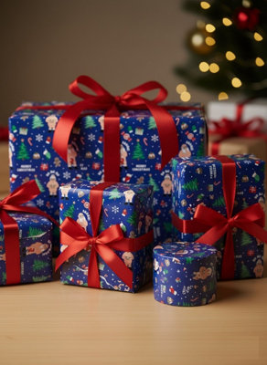 thumbnail image 2 of Cute Dinosaur Chicken Nugget Gift Wrap Funny Wrapping Paper Christmas... 2 of 14