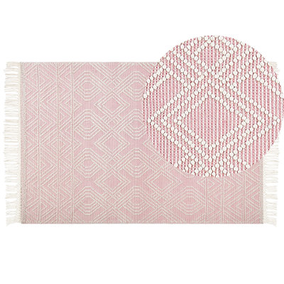 Rug ADANA Pink 200 x 300 cm Wool