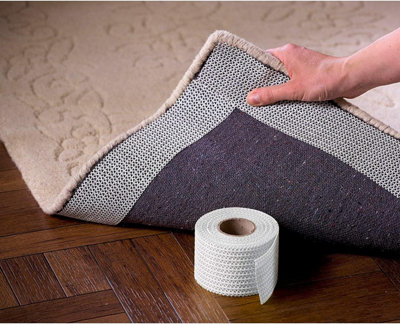 Rug and Mat Gripper Tape Roll Anti Slip PVC Reusable Plastic Mesh for Use on Any