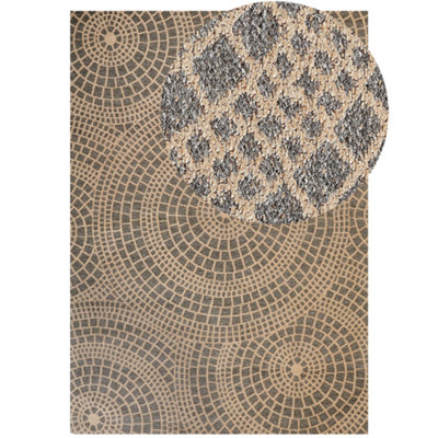 Rug ARIBA Grey Beige 160 x 230 cm Jute