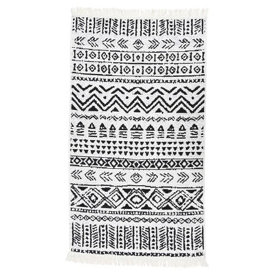 Rug Black and White 120x180 cm Cotton