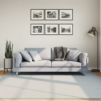 Rug HUARTE Short Pile Soft and Washable Blue 200x200 cm