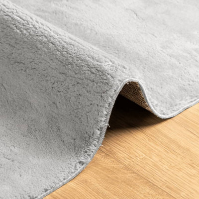 Rug HUARTE Short Pile Soft and Washable Grey 160x160 cm - 6
