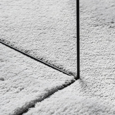 Rug HUARTE Short Pile Soft and Washable Grey 160x160 cm - 8