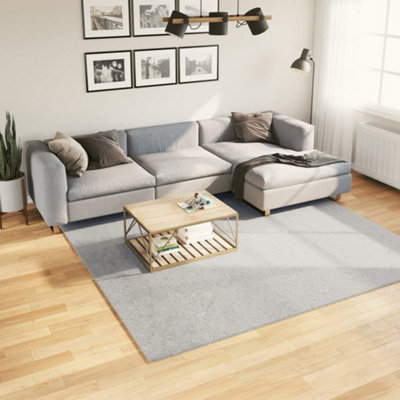 Rug HUARTE Short Pile Soft and Washable Grey 240x240 cm