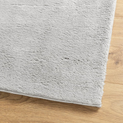 Rug HUARTE Short Pile Soft and Washable Grey 60x110 cm