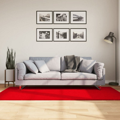 Rug HUARTE Short Pile Soft and Washable Red 100x200 cm