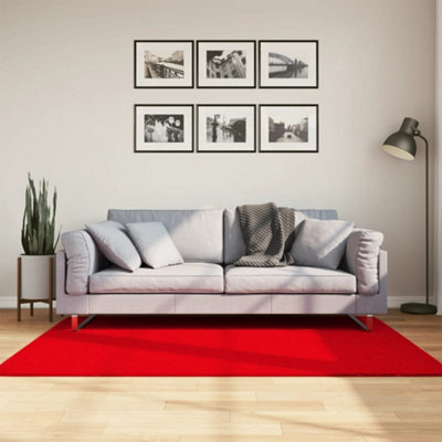 Rug HUARTE Short Pile Soft and Washable Red 120x170 cm