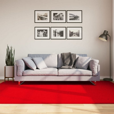 Rug HUARTE Short Pile Soft and Washable Red 160x230 cm