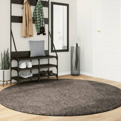 Rug ISTAN High Pile Shiny Look Grey 200 cm