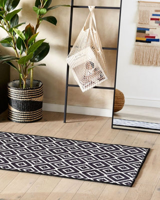 Rug KARUNGAL Black 60 x 200 cm