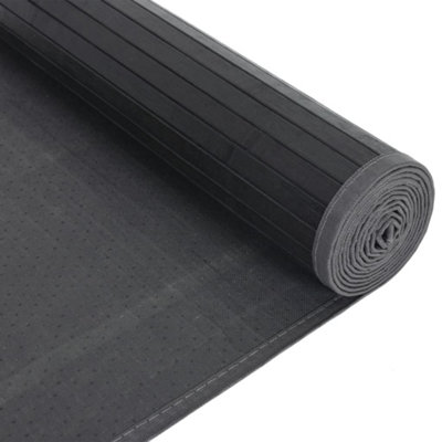 Rug Rectangular Black80x300 cm Bamboo