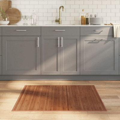 Rug Rectangular Brown 80x100 cm Bamboo