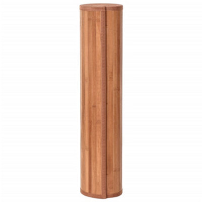 Rug Rectangular Brown60x500 cm Bamboo