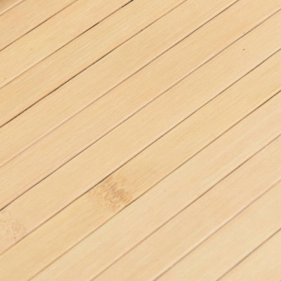 Rug Rectangular Light Natural 80x1000 cm Bamboo