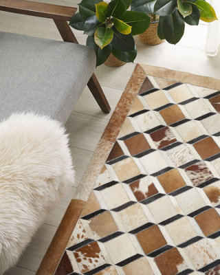 Rug SERINOVA Brown 140 x 200 cm Leather