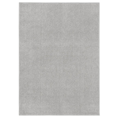 Rug Short Pile 120x170 cm Light Grey | DIY at B&Q