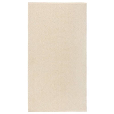 Rug Short Pile 80x150 cm Cream