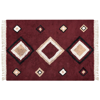 Rug SIIRT Red 160 x 230 cm Cotton