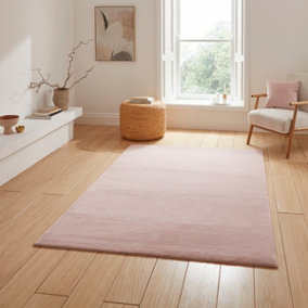 Rug Snug Blush Modern Super Soft Plain Polypropylene for Livingroom, Bedroom, Dining room,- 80cm x 150cm (2.6 ft. X 4.9 ft.)