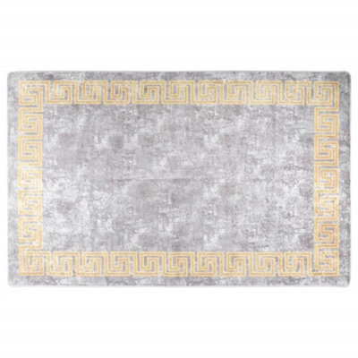 Rug Washable 160x230 cm Grey Anti Slip