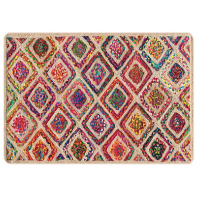 Rug Washable Multicolour 120x180 cm Anti Slip